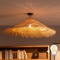 BRILAGI - LED Přisazený lustr CERIA BOHO 1xE27/60W/230V pr. 100 cm černá/béžová