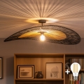 BRILAGI - LED Přisazený lustr CERIA BOHO 1xE27/60W/230V pr. 100 cm černá/hnědá