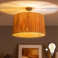 BRILAGI - LED Přisazený lustr CERIA BOHO 1xE27/60W/230V pr. 50 cm černá/rafie
