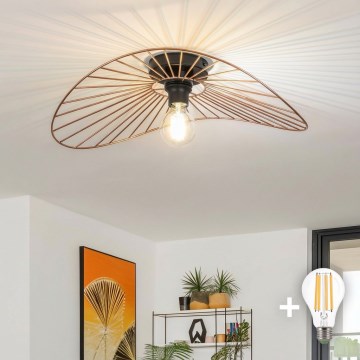 Brilagi - LED Přisazený lustr CERIA WIRE 1xE27/40W/230V 40x56 cm bronz