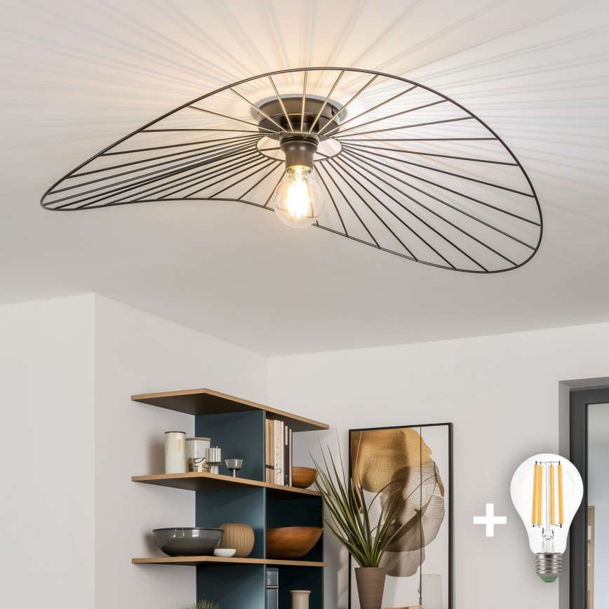 Brilagi - LED Přisazený lustr CERIA WIRE 1xE27/40W/230V 60x80 cm černá