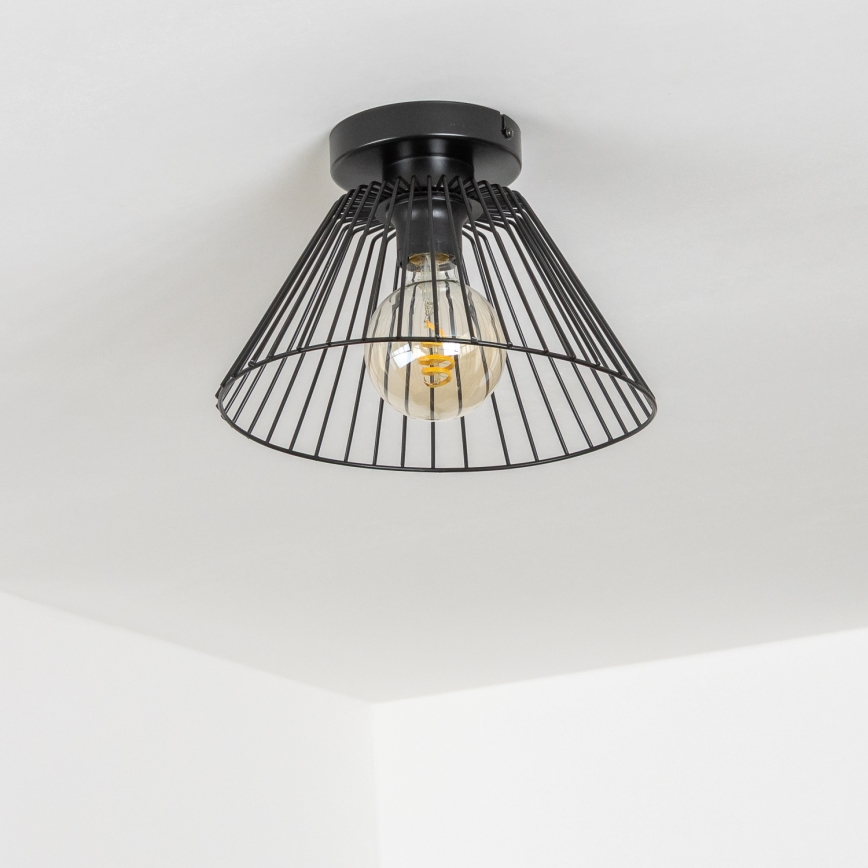 Brilagi - LED Přisazený lustr CERIA WIRE 1xE27/40W/230V pr. 30 cm černá