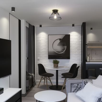 Brilagi - LED Přisazený lustr CERIA WIRE 1xE27/40W/230V pr. 30 cm černá