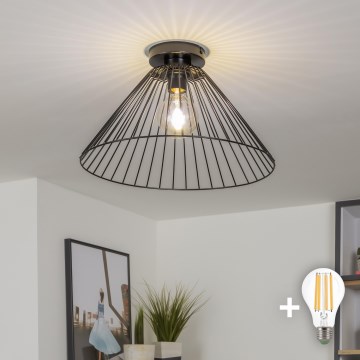Brilagi - LED Přisazený lustr CERIA WIRE 1xE27/40W/230V pr. 45 cm černá