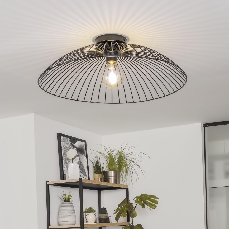 Brilagi - LED Přisazený lustr CERIA WIRE 1xE27/40W/230V pr. 60 cm černá