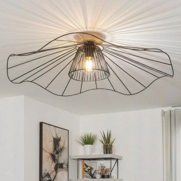 Brilagi - LED Přisazený lustr CERIA WIRE 1xE27/40W/230V pr. 80 cm černá/dub