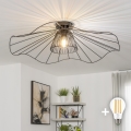 Brilagi - LED Přisazený lustr CERIA WIRE 1xE27/40W/230V pr. 80 cm černá
