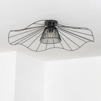 Brilagi - LED Přisazený lustr CERIA WIRE 1xE27/40W/230V pr. 80 cm černá