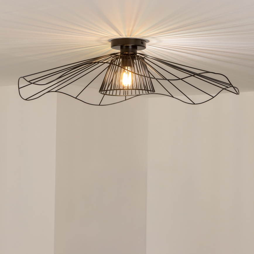 Brilagi - LED Přisazený lustr CERIA WIRE 1xE27/40W/230V pr. 80 cm černá