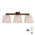 BRILAGI - LED Přisazený lustr LATTE 3xE27/15W/230V borovice/béžová