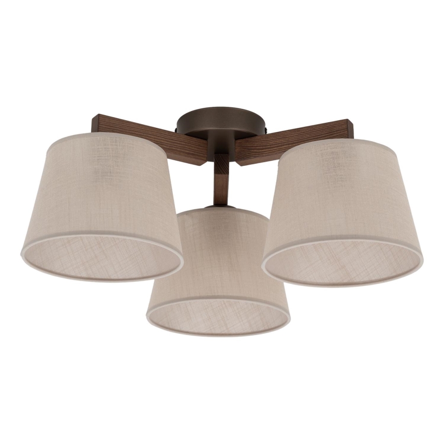 BRILAGI - LED Přisazený lustr LATTE 3xE27/15W/230V borovice/béžová