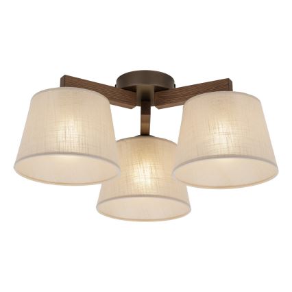 BRILAGI - LED Přisazený lustr LATTE 3xE27/15W/230V borovice/béžová