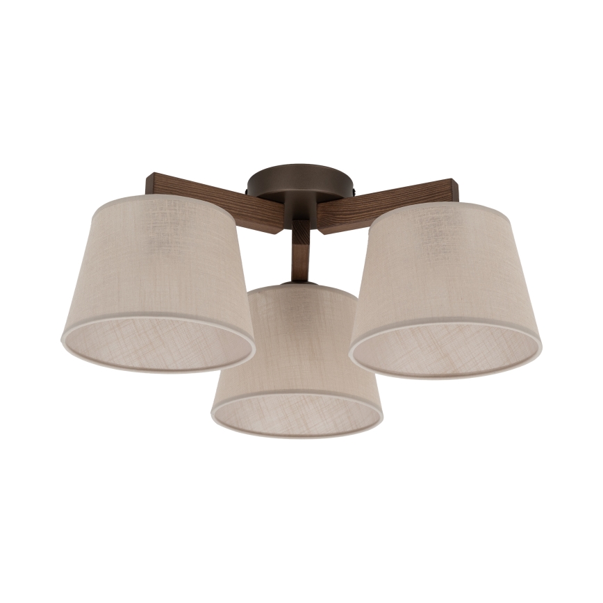 BRILAGI - LED Přisazený lustr LATTE 3xE27/15W/230V borovice/béžová