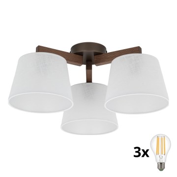 BRILAGI - LED Přisazený lustr LATTE 3xE27/15W/230V borovice/bílá