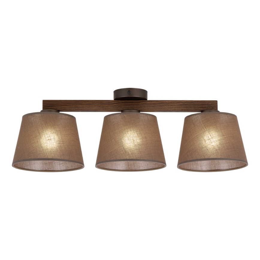 BRILAGI - LED Přisazený lustr LATTE 3xE27/15W/230V borovice/hnědá