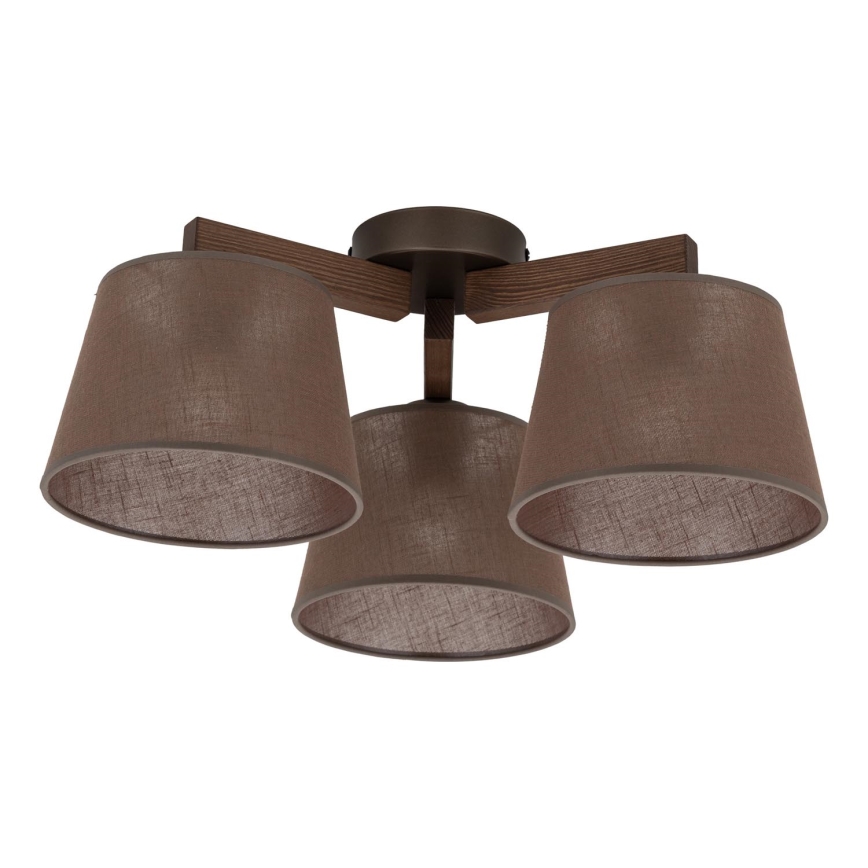 BRILAGI - LED Přisazený lustr LATTE 3xE27/15W/230V borovice/hnědá