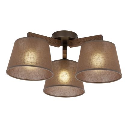 BRILAGI - LED Přisazený lustr LATTE 3xE27/15W/230V borovice/hnědá