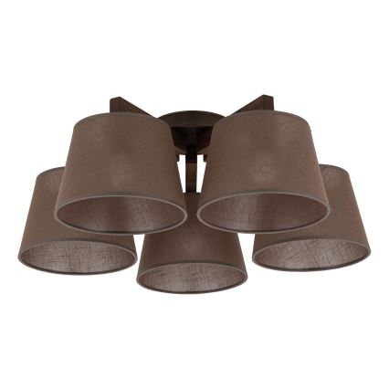 BRILAGI - LED Přisazený lustr LATTE 5xE27/15W/230V borovice/hnědá