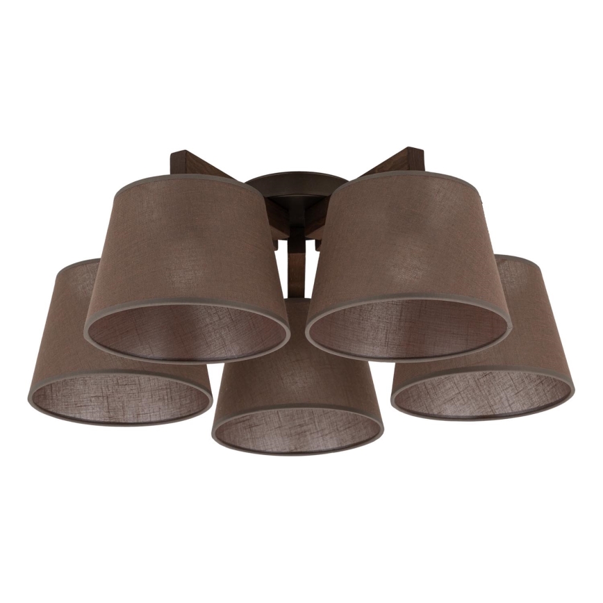 BRILAGI - LED Přisazený lustr LATTE 5xE27/15W/230V borovice/hnědá