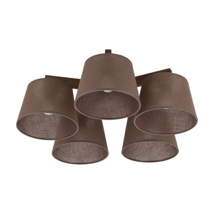BRILAGI - LED Přisazený lustr LATTE 5xE27/15W/230V borovice/hnědá