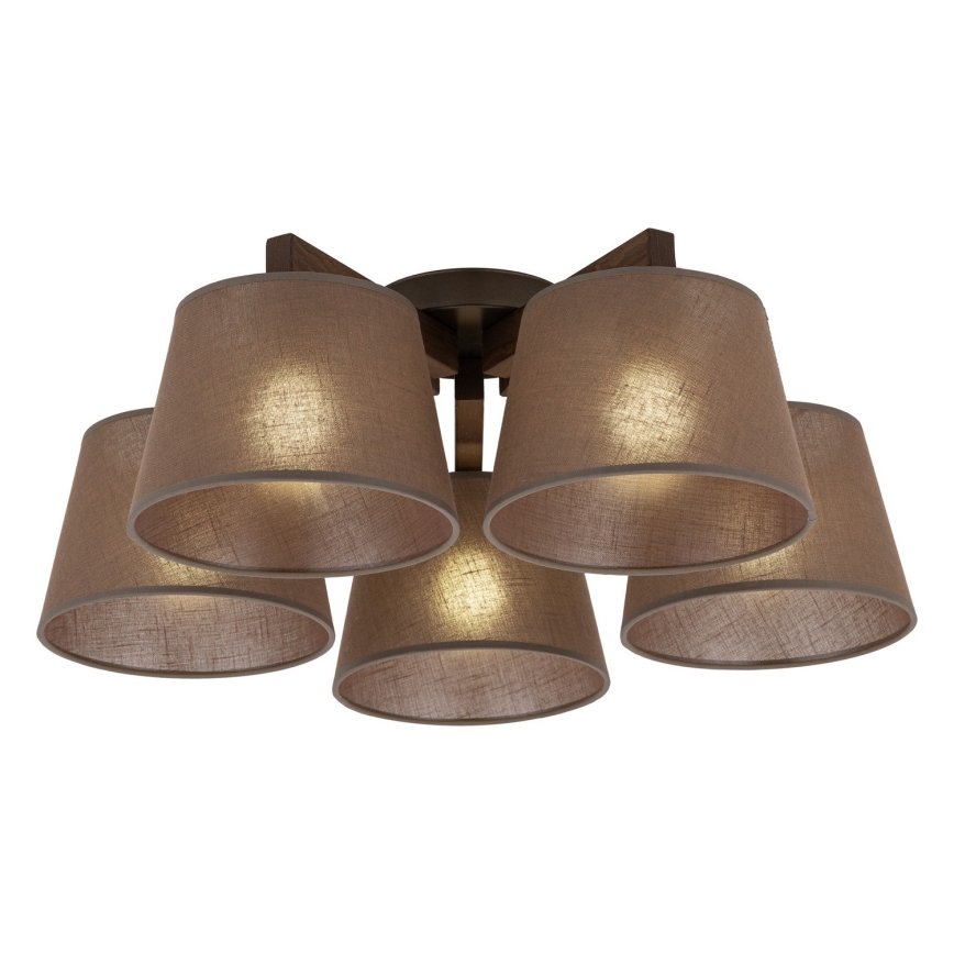 BRILAGI - LED Přisazený lustr LATTE 5xE27/15W/230V borovice/hnědá