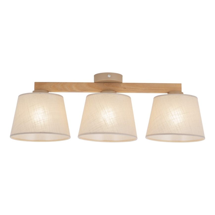 BRILAGI - LED Přisazený lustr LATTE SABIA 3xE27/15W/230V borovice/béžová