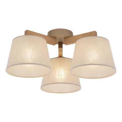 BRILAGI - LED Přisazený lustr LATTE SABIA 3xE27/15W/230V borovice/béžová