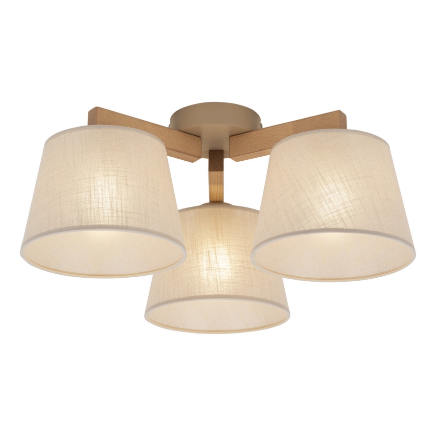 BRILAGI - LED Přisazený lustr LATTE SABIA 3xE27/15W/230V borovice/béžová