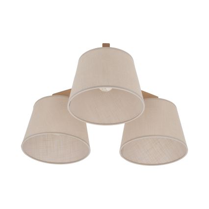 BRILAGI - LED Přisazený lustr LATTE SABIA 3xE27/15W/230V borovice/béžová