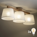 BRILAGI - LED Přisazený lustr LATTE SABIA 3xE27/15W/230V borovice/bílá