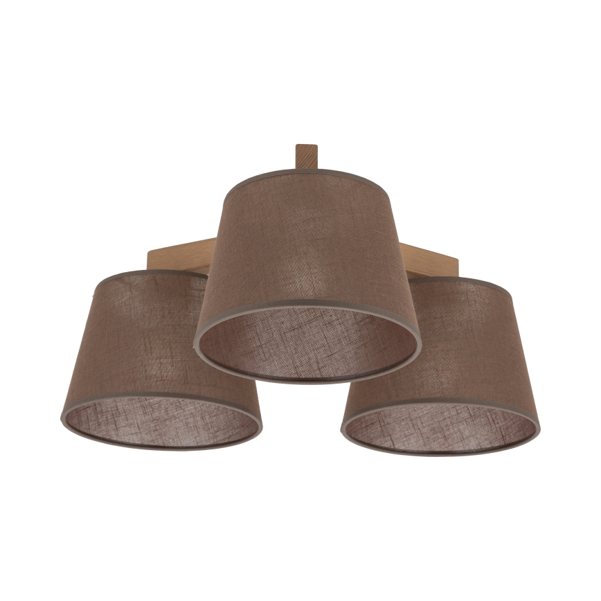 BRILAGI - LED Přisazený lustr LATTE SABIA 3xE27/15W/230V borovice/hnědá