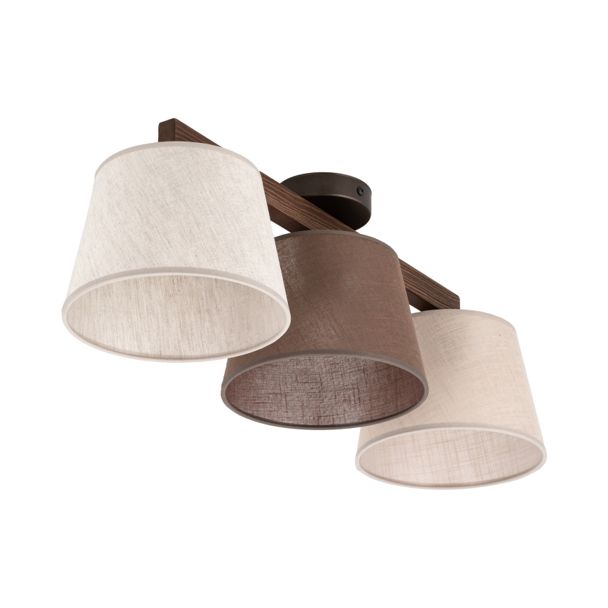 BRILAGI - LED Přisazený lustr LATTE SABIA 3xE27/15W/230V borovice/mix