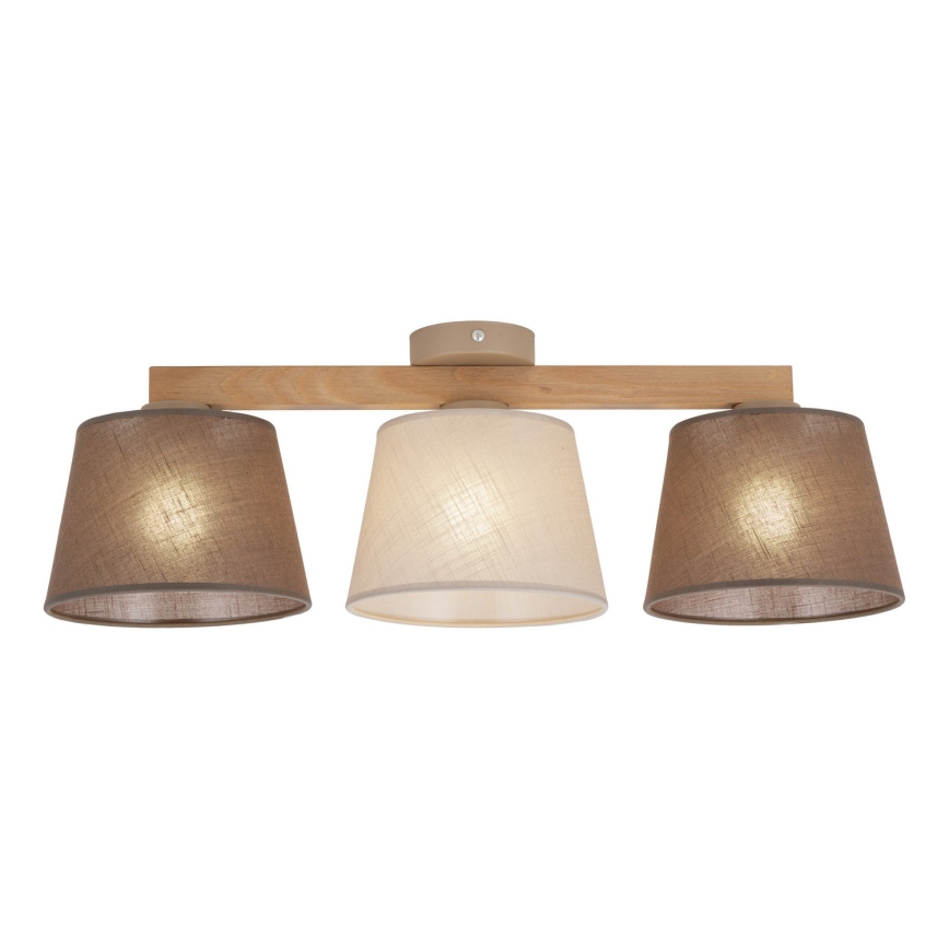 BRILAGI - LED Přisazený lustr LATTE SABIA 3xE27/15W/230V borovice/mix