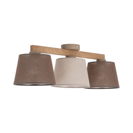 BRILAGI - LED Přisazený lustr LATTE SABIA 3xE27/15W/230V borovice/mix