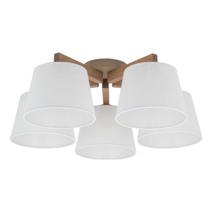 BRILAGI - LED Přisazený lustr LATTE SABIA 5xE27/15W/230V borovice/bílá