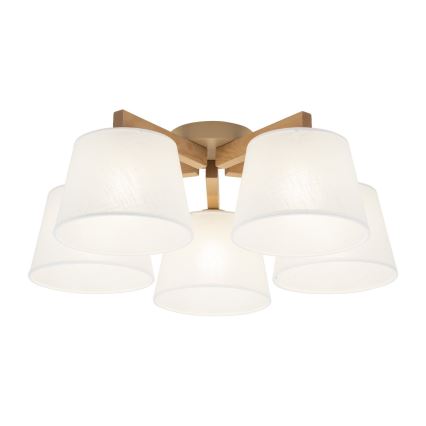 BRILAGI - LED Přisazený lustr LATTE SABIA 5xE27/15W/230V borovice/bílá
