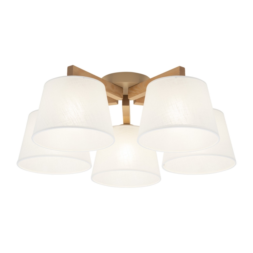 BRILAGI - LED Přisazený lustr LATTE SABIA 5xE27/15W/230V borovice/bílá
