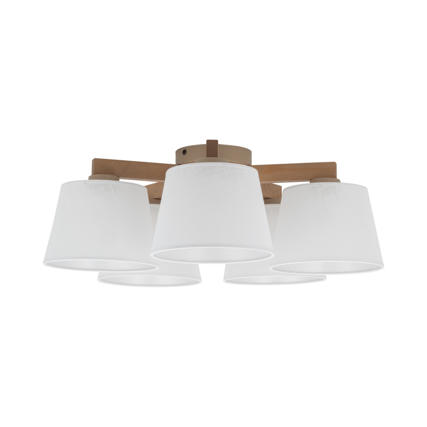 BRILAGI - LED Přisazený lustr LATTE SABIA 5xE27/15W/230V borovice/bílá