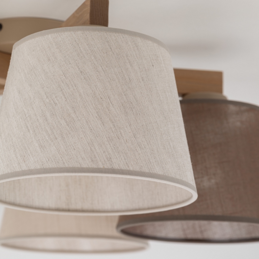 BRILAGI - LED Přisazený lustr LATTE SABIA 5xE27/15W/230V borovice/mix