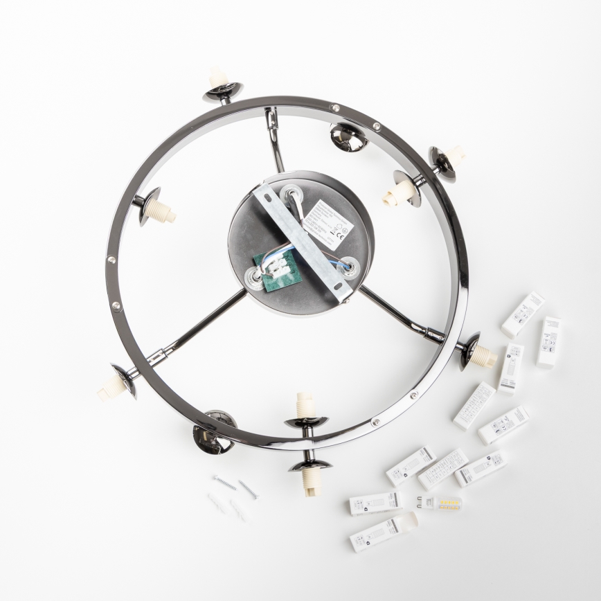 Brilagi - LED Přisazený lustr MILLA 10xG9/3W/230V černý chrom/kouřová