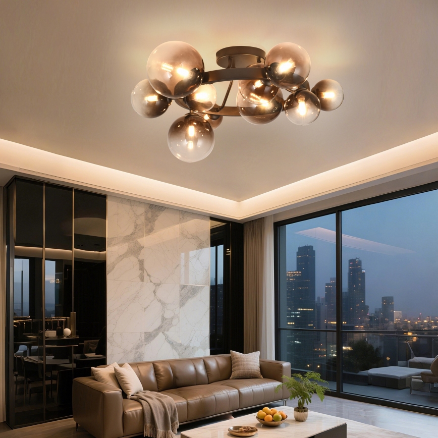 Brilagi - LED Přisazený lustr MILLA 10xG9/3W/230V hnědá/kouřová hnědá