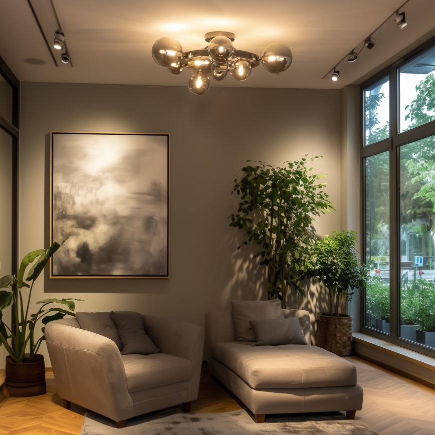 Brilagi - LED Přisazený lustr MILLA 10xG9/3W/230V lesklý chrom/kouřová