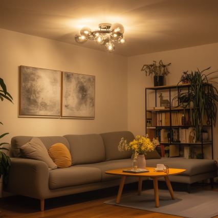 Brilagi - LED Přisazený lustr MILLA 10xG9/3W/230V lesklý chrom/kouřová