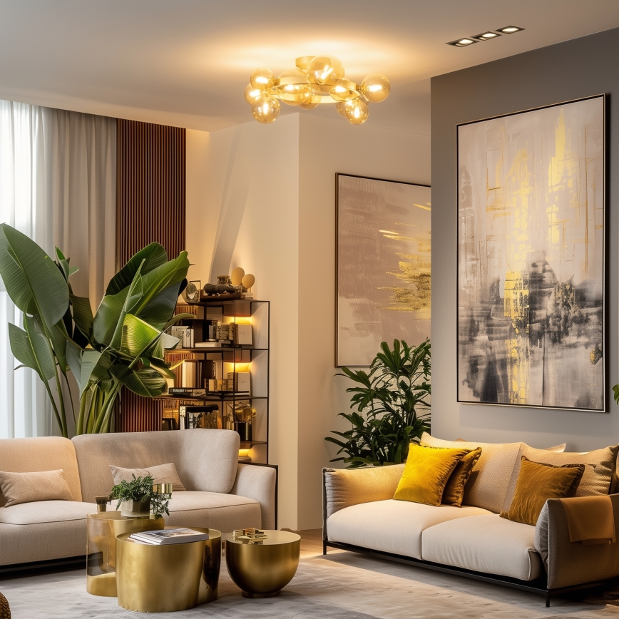 Brilagi - LED Přisazený lustr MILLA 10xG9/3W/230V zlatá