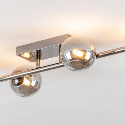 Brilagi - LED Přisazený lustr MILLA 4xG9/3W/230V černý chrom/kouřová