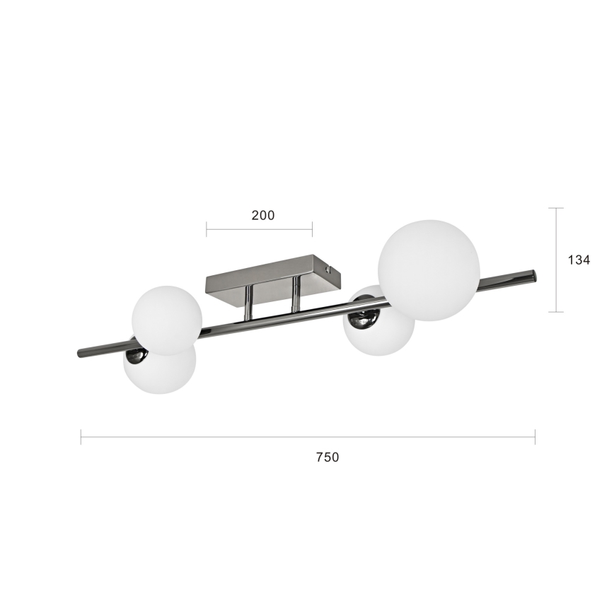 Brilagi - LED Přisazený lustr MILLA 4xG9/3W/230V lesklý chrom/bílá
