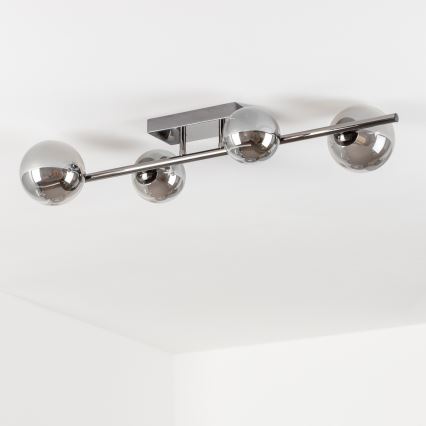 Brilagi - LED Přisazený lustr MILLA 4xG9/3W/230V lesklý chrom/kouřová