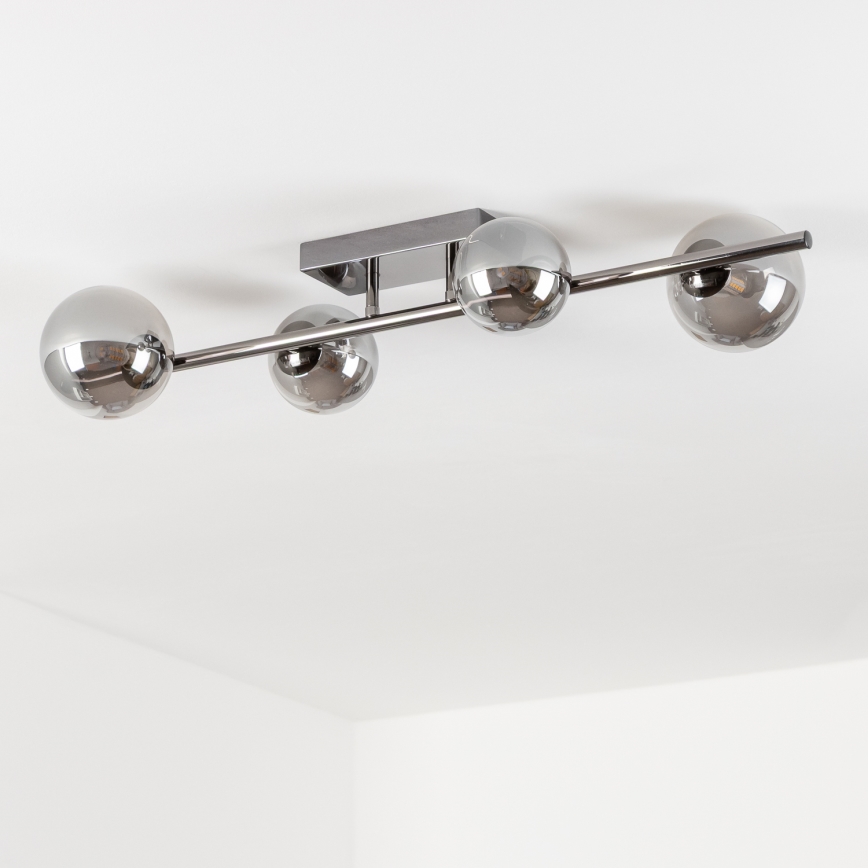 Brilagi - LED Přisazený lustr MILLA 4xG9/3W/230V lesklý chrom/kouřová