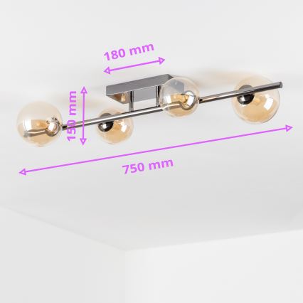 Brilagi - LED Přisazený lustr MILLA 4xG9/3W/230V lesklý chrom/zlatá
