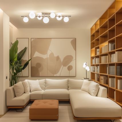 Brilagi - LED Přisazený lustr MILLA 7xG9/3W/230V černý chrom/bílá